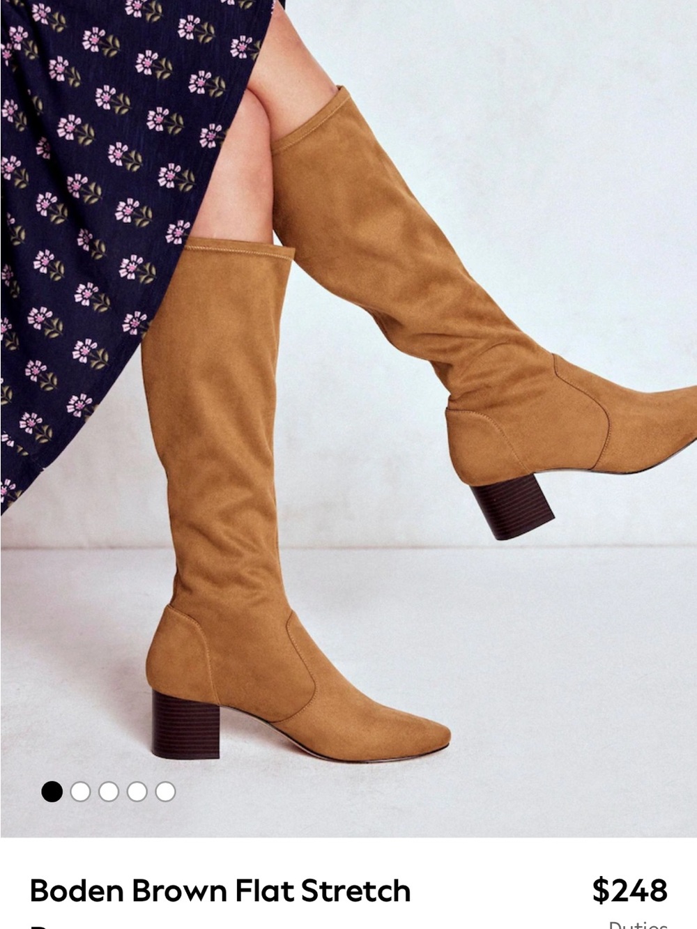 Boden Cara Heeled Stretch Knee Boots